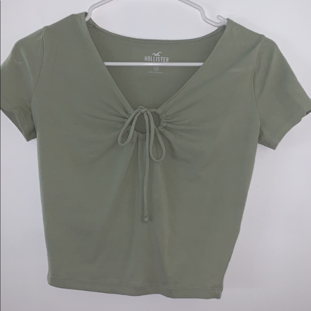 sage green hollister top